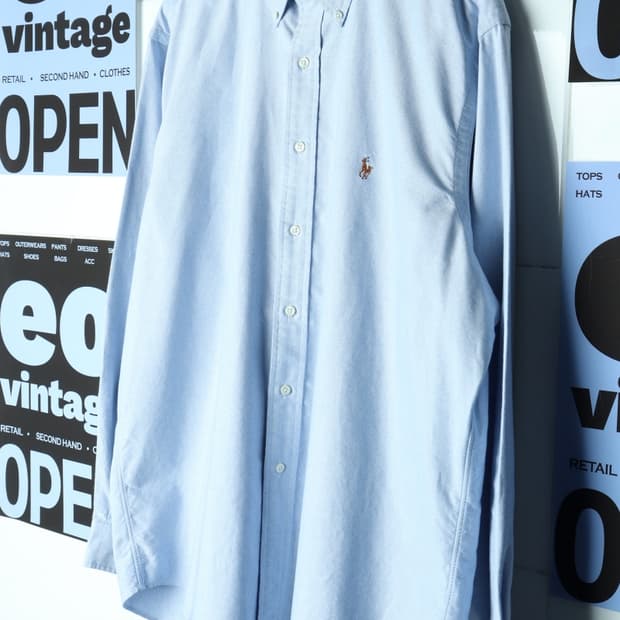 (XL-3XL) 폴로 랄프로렌 셔츠 남방 USA 90S 블루-H31845