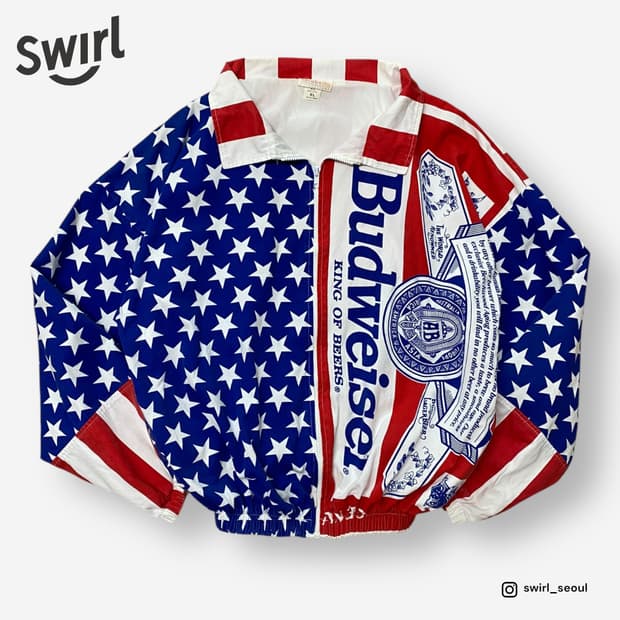 🌊USA budweiser 성조기  jacket