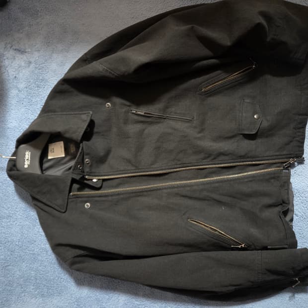 (2) 폴리테루 코튼 라이더 자켓