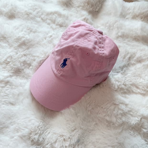폴로 랄프로렌 핑크 코튼치노 볼캡 