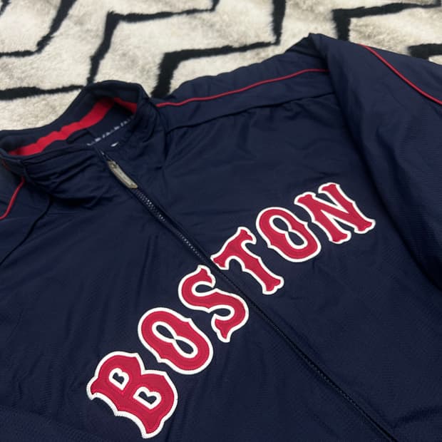[2XL]마제스틱 보스턴 레드삭스 오왼자켓/기모/네이비