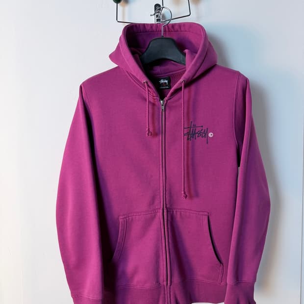 00s 스투시 스탁 로고 후드 집업