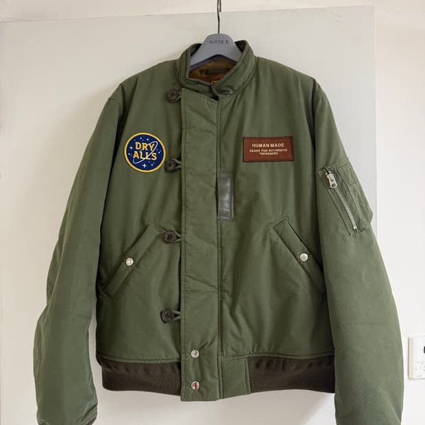 휴먼메이드 베어 플라이트 자켓 올리브 드랩 XL size