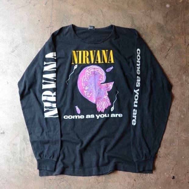 1990s 너바나 오리지널 빈티지 티
