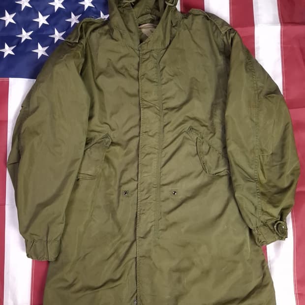 오리지날 미군 M-51 쉘파카 엑스스몰 천엽 라이너