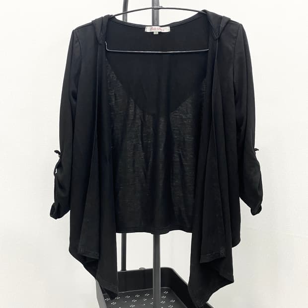 Hood Shawl Open Cardigan 