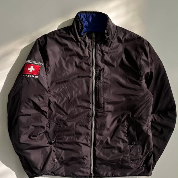 [M] 폴로 랄프로렌 양면 스위스 레이싱 퀄팅 자켓