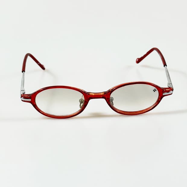 90s VACHERON CONSTANTIN 레드 오벌 뿔테 빈티지 안경