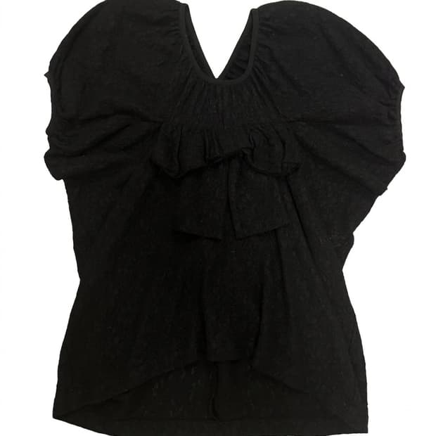 comme des garcons tao 리본 반팔 블라우스