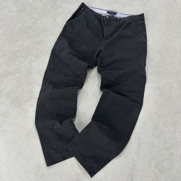 타미힐피거 블랙 면바지 34