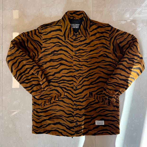 WACKO MARIA TIGER SKIN COACH JACKET