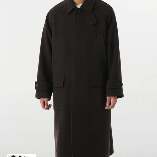 무신사스탠다드 발마칸코트 다크브라운