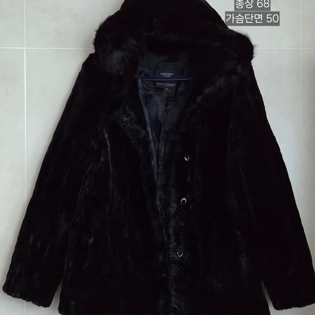 LEEGA 리가 후드 밍크코트 66사이즈 택포