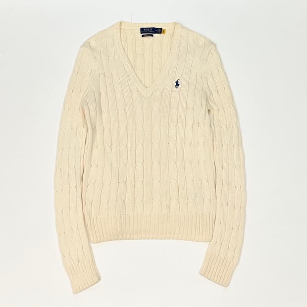 폴로 신형 브이넥 꽈배기 니트(m)