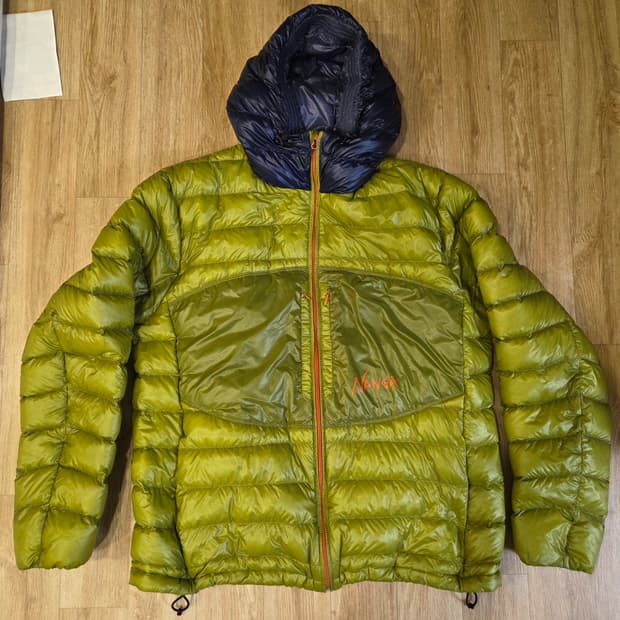 nanga ultra light down parka lime