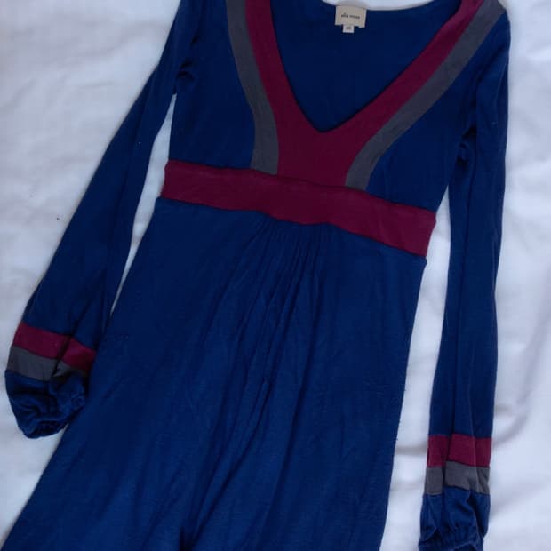 Color block puff long sleeve