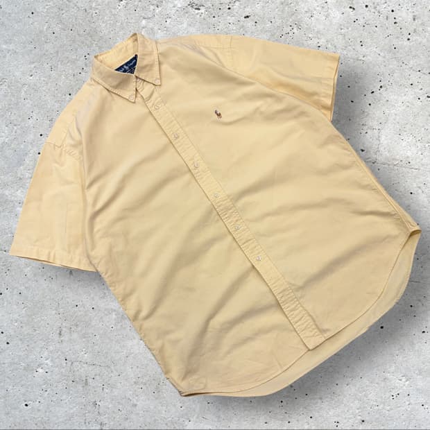 [100] 폴로 랄프로렌 반팔 셔츠 엘로우 코튼 C970