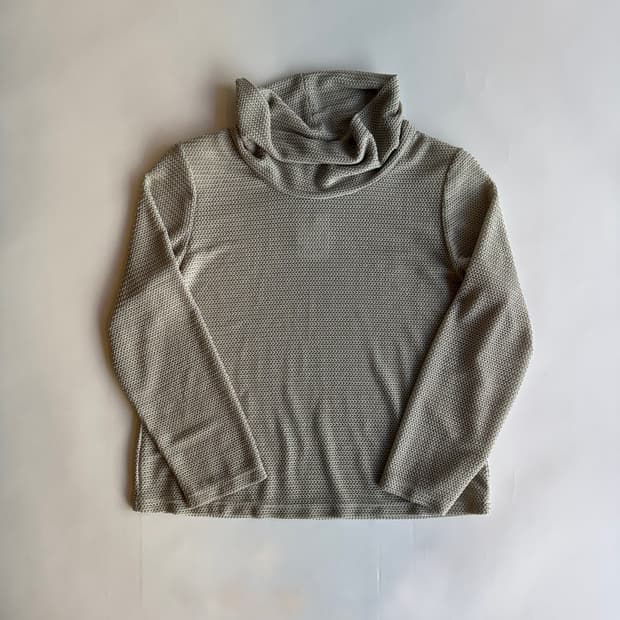 Honeycomb Textured Cowl Neck Knit