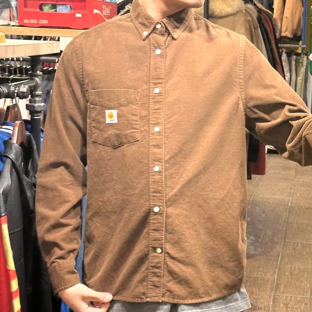 [HI] 칼하트 코듀로이 셔츠 브라운