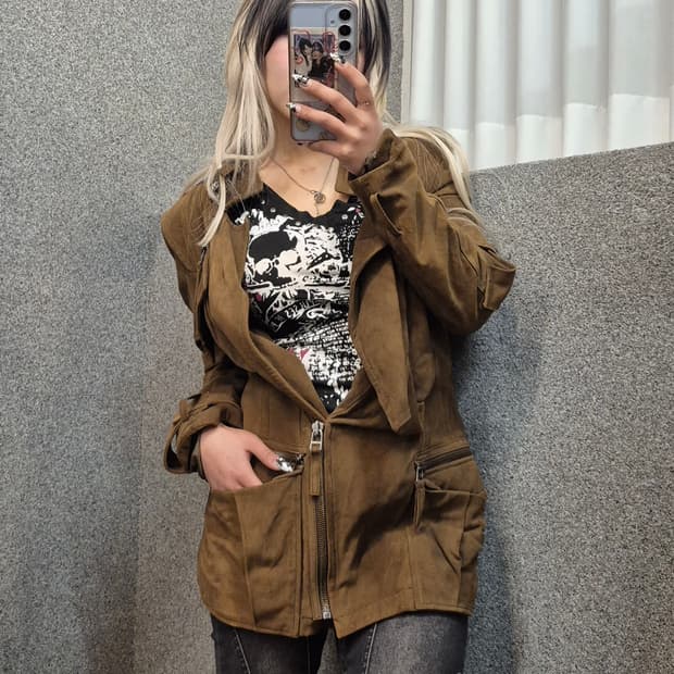 VINTAGE BROWN DETAIL JACKET 