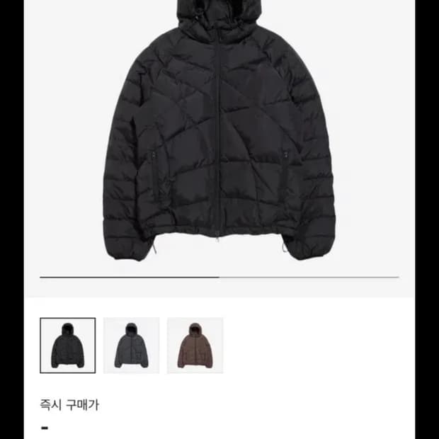 해칭룸 웹구스다운 푸퍼 블랙 1사이즈