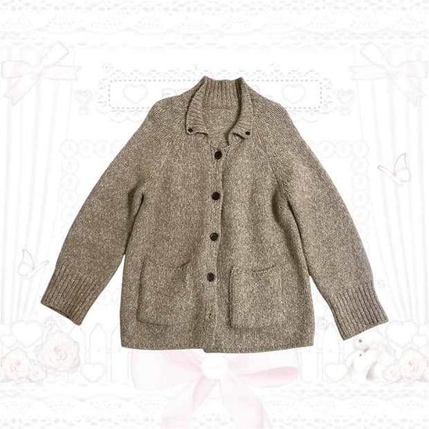 빈티지 모리걸 니트 가디건