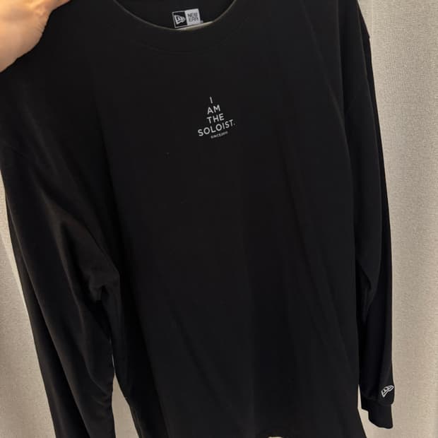뉴에라x솔로이스트 롱블랙 티셔츠(XL)