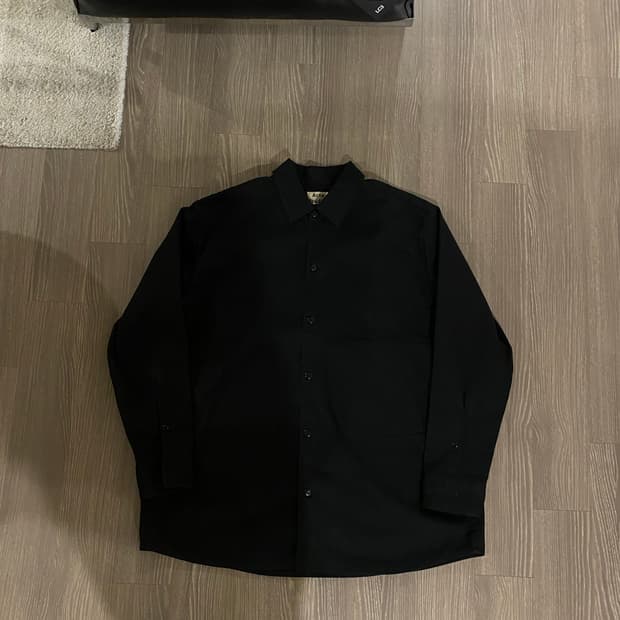 Acne studio 박스핏 자켓형 셔츠 블랙 48