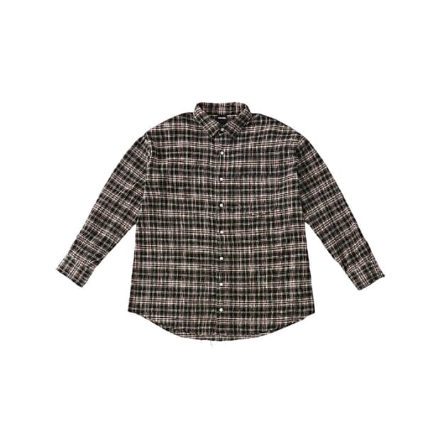 (1회착 우체국 택포가격) 톤슬 데미지 플리츠 오버핏 셔츠 블랙 free