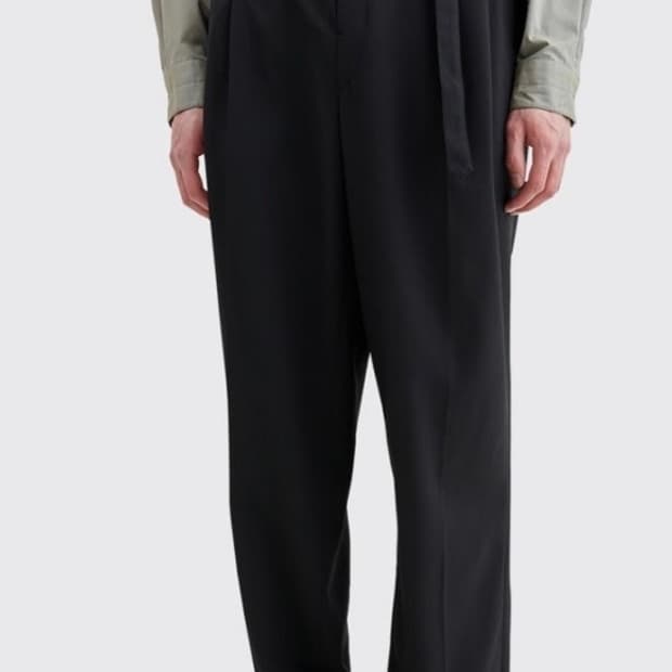 20ss 르메르 벨티드 플리츠 팬츠 48 블랙