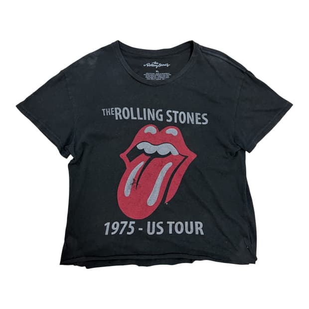 롤링스톤즈 1975 US Tour 티셔츠 faded