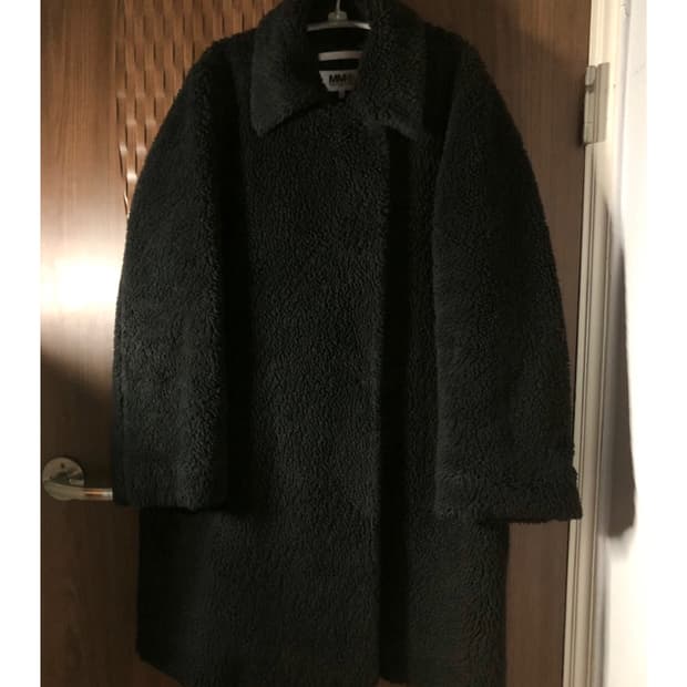 MM6 Fluffy Fur Long Coat