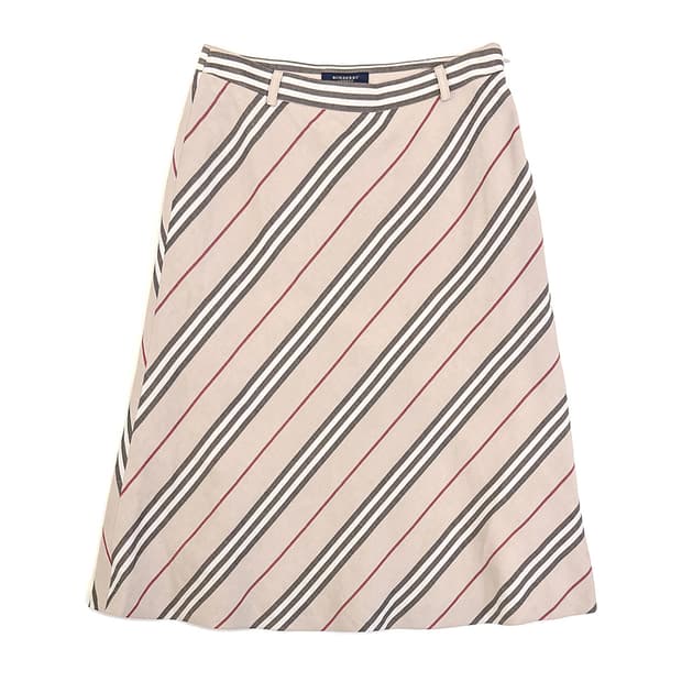 Burberry Bias Stripe A-Line Skirt/ 38