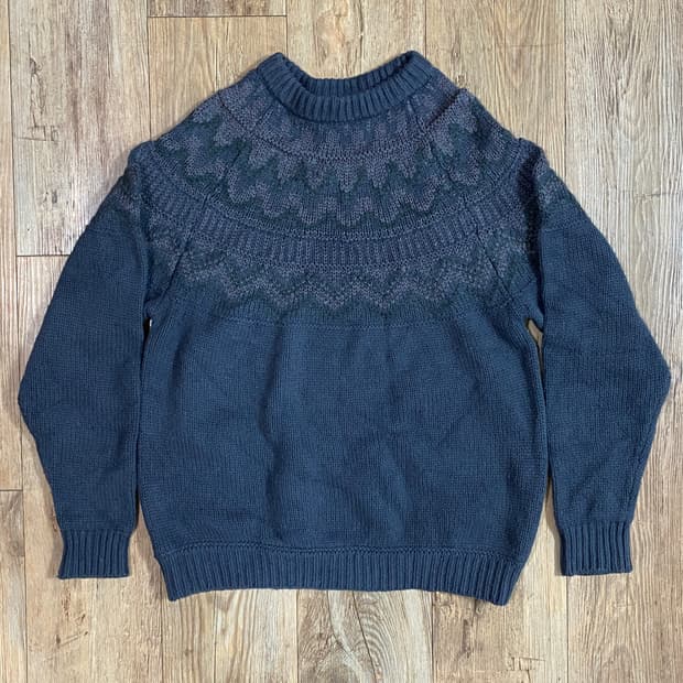 유나이티드 애로우즈 블루 그레이 스웨터 L