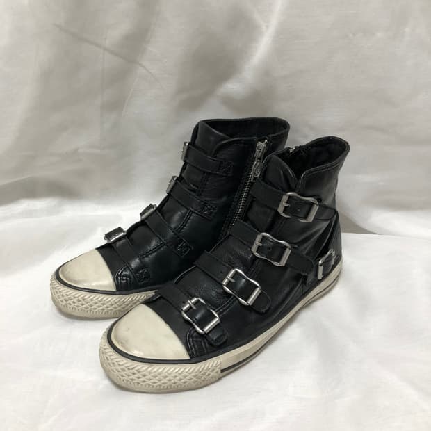 Ash 스니커즈 블랙 버클 하이탑 35