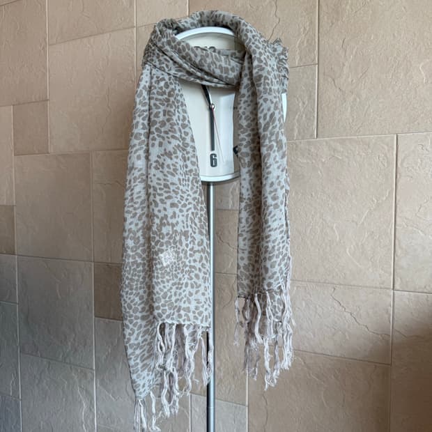 summer vintage leopard print scarf