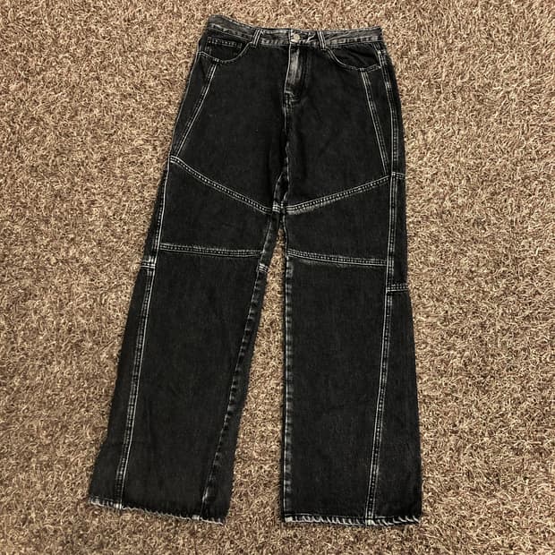 메종미네드 포인티드 와이드 데님 팬츠