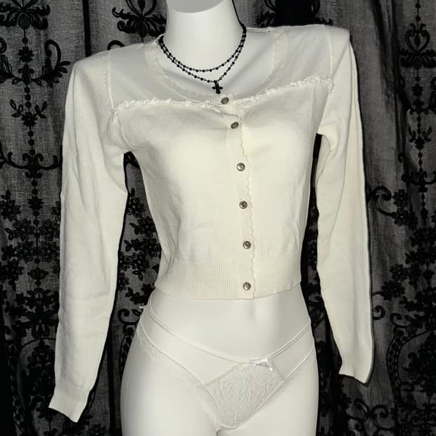 white lace cardigan