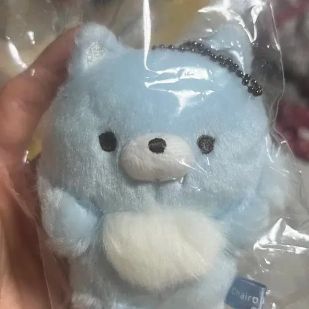 산엑스 리락쿠마 아오이코오오카미 파란늑대 매달려 나안아 마스코트 참