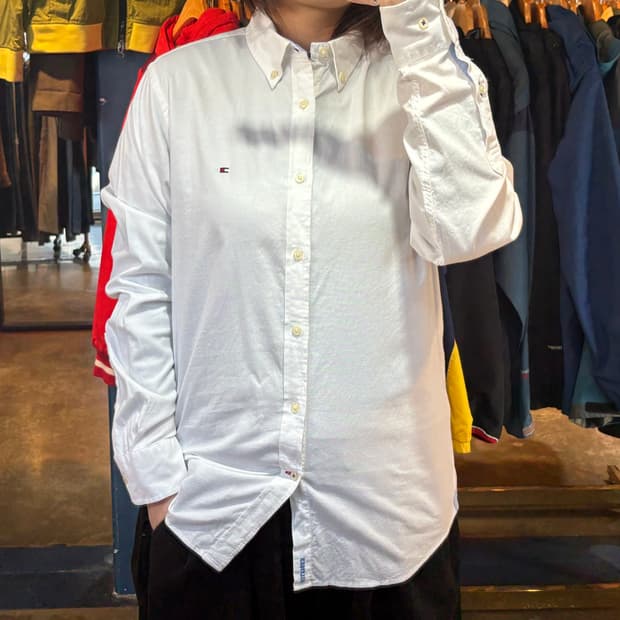 타미힐피거 화이트 셔츠