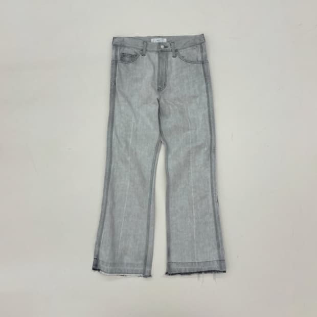 토가 비릴리스 지퍼 그레이 부츠컷 팬츠