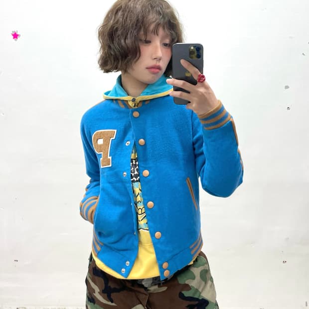  P Brown Stripe Blue Jacket