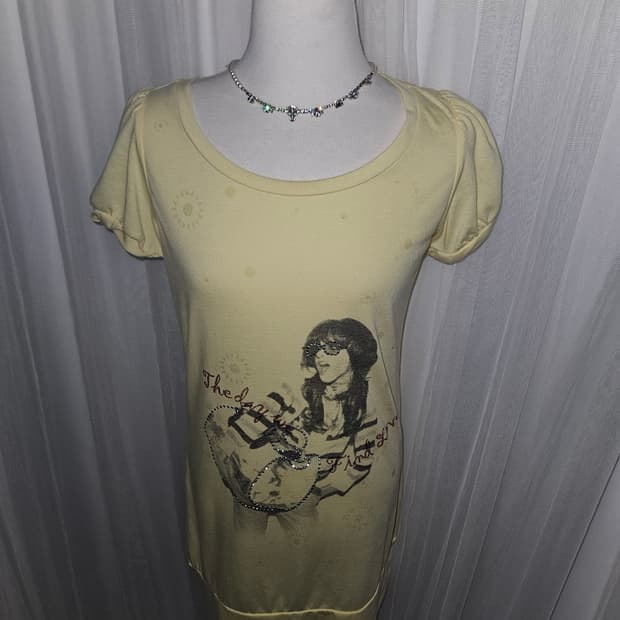 빈티지 y2k 2000s🍋레몬크림 리본 타이 원피스