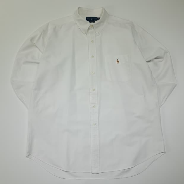 CL755 XL 폴로 90s 멀티포니 화이트 빅셔츠 남방