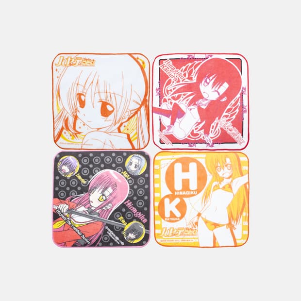 하야테처럼 핸드타월 4종 세트 고전 미소녀 패브릭 손수건