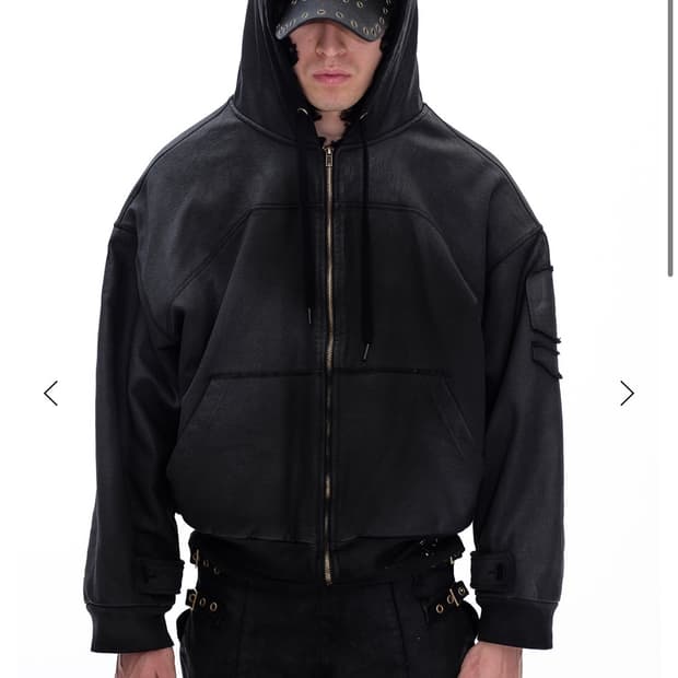 Pln 리버시블 퍼 자켓 블랙