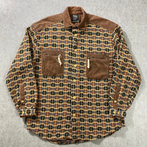 [L] 90s Think Pink 이태리 메이드 에스닉 셔츠