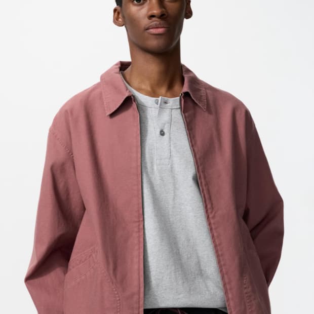 XL 새제품) 유니클로 X JW앤더슨 집업 블루종 더스티 핑크 피오 착용