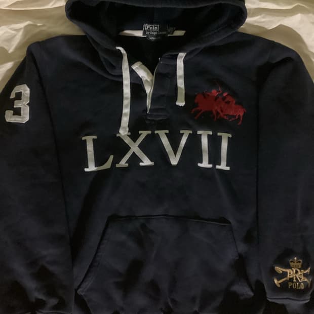 폴로 빅포니 LXVII 네이비 후드티