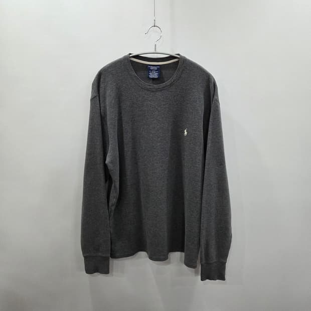 폴로랄프로렌 슬립웨어 와플 롱슬리브 그레이 L